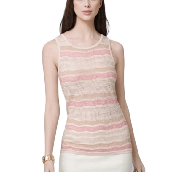 White House Black Market Tops - WHBM metallic knit top